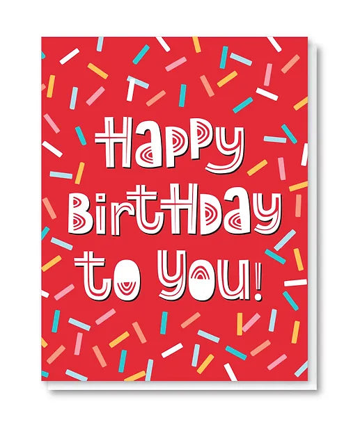 Confetti Happy Birthday Card by Doodle Bird