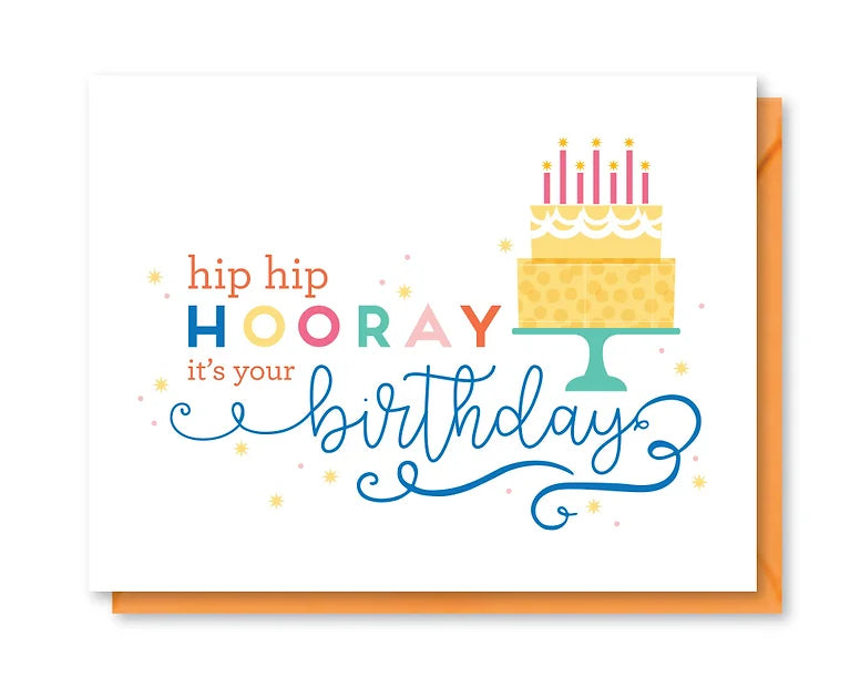 Hip Hip Hooray Birthday Card by Doodle Bird Design