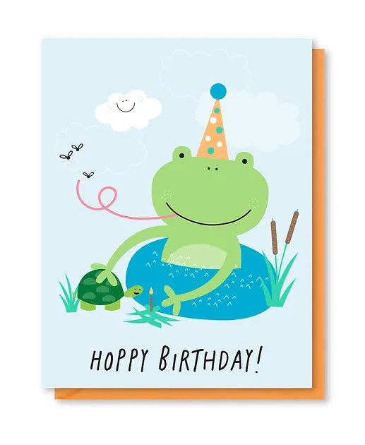 Hoppy Birthday Frog Card by Doodle Bird Design