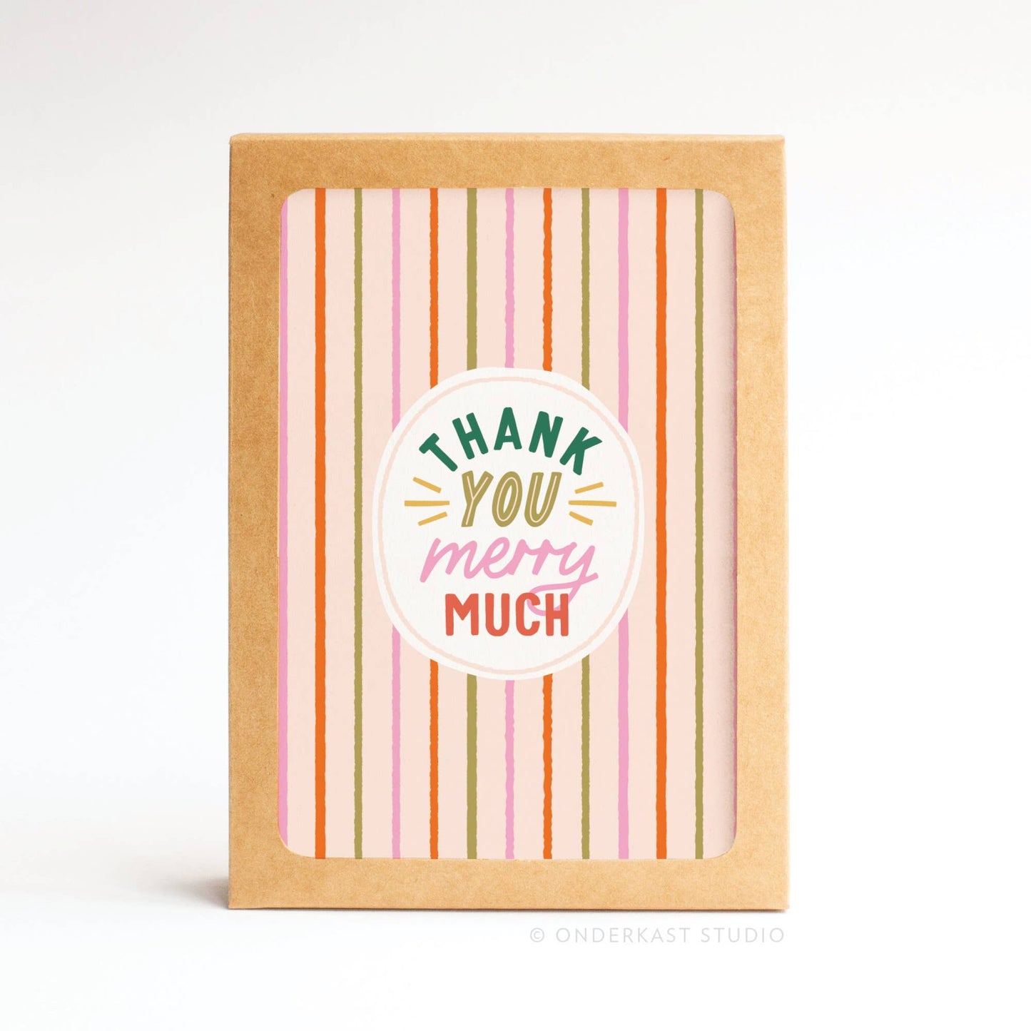 Boxed Set of 10 Thank You Merry Much Folded Notes