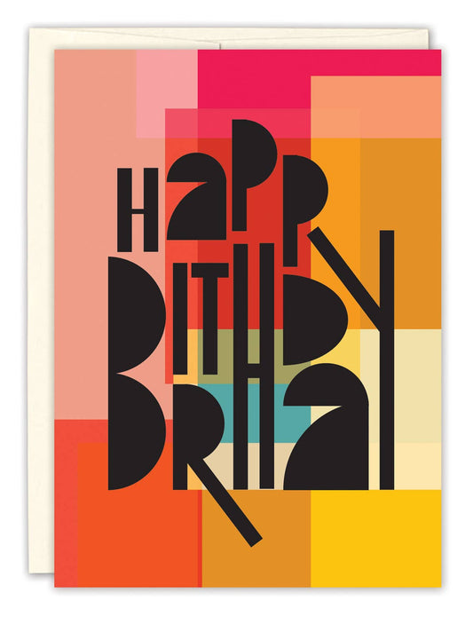 Modern Letters Birthday Card