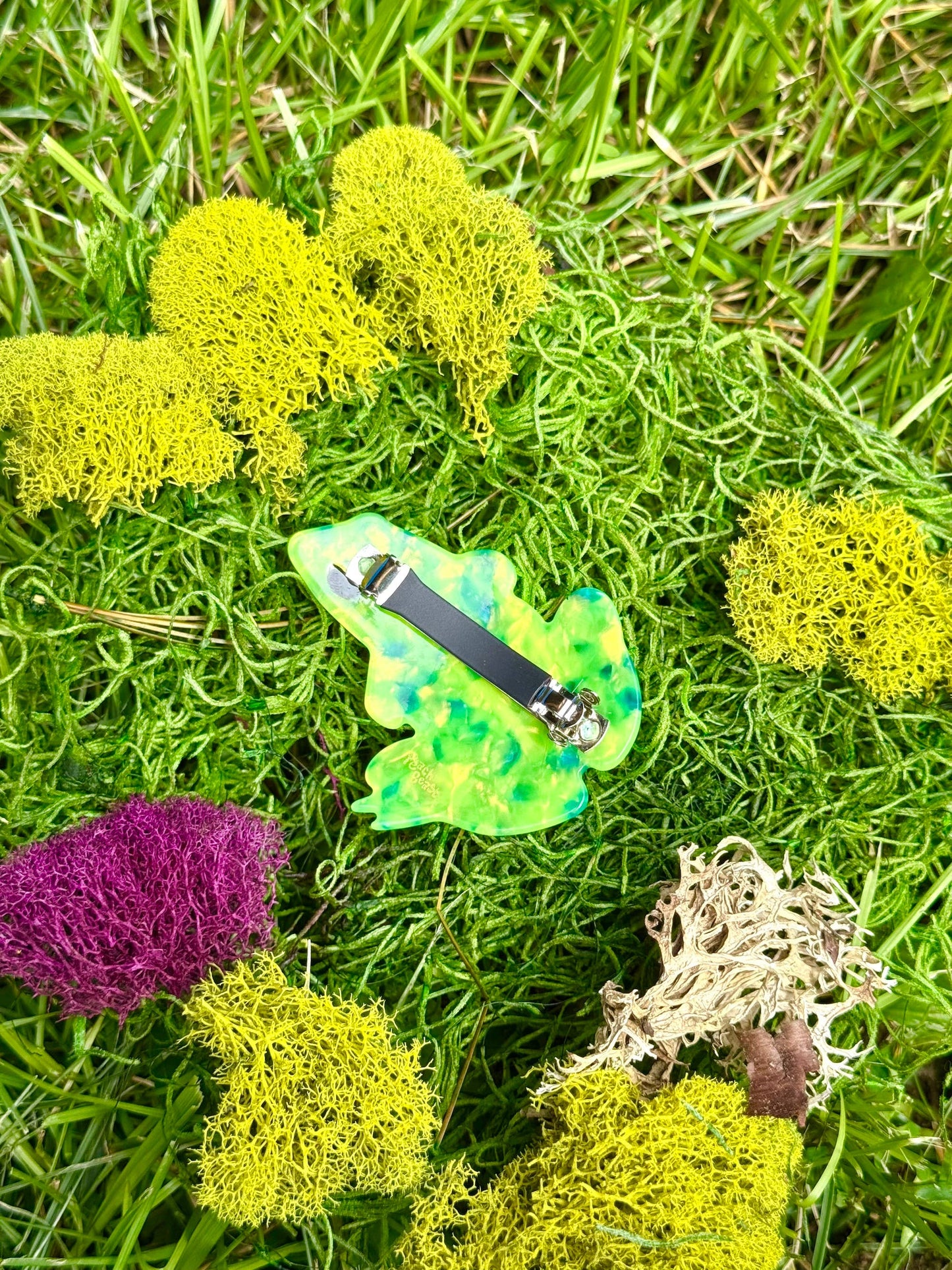 Leopard Frog French Hair Clip