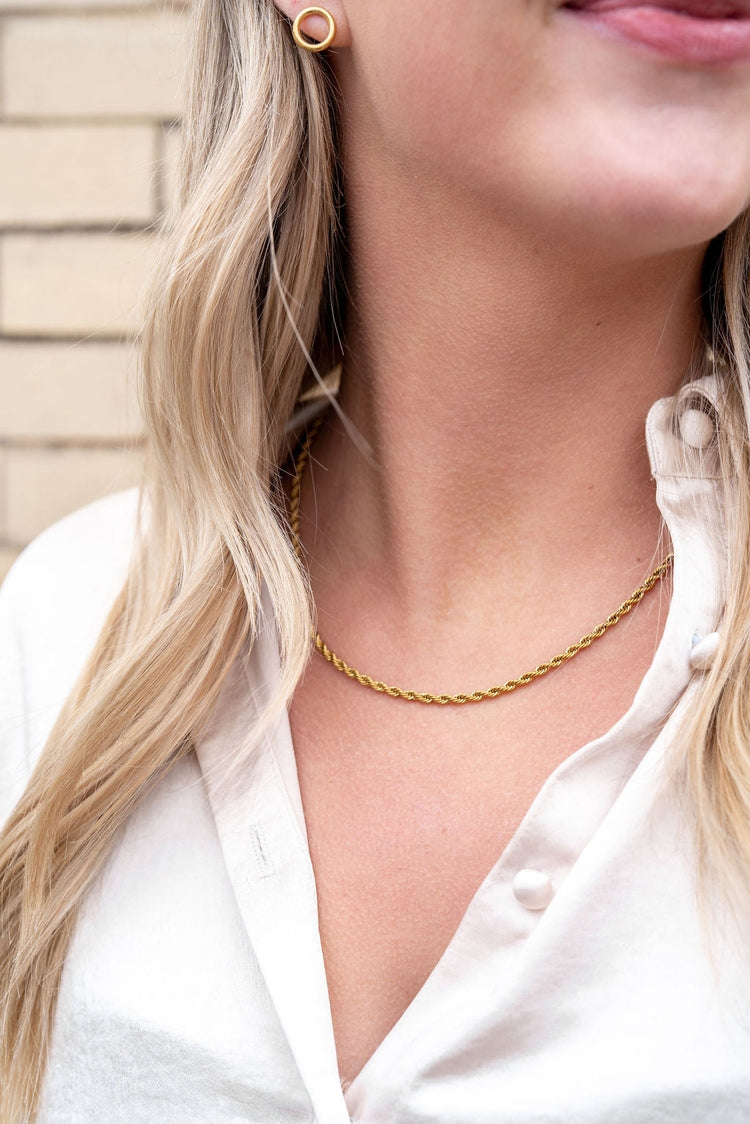 Luxe Gold Rope Chain Necklace