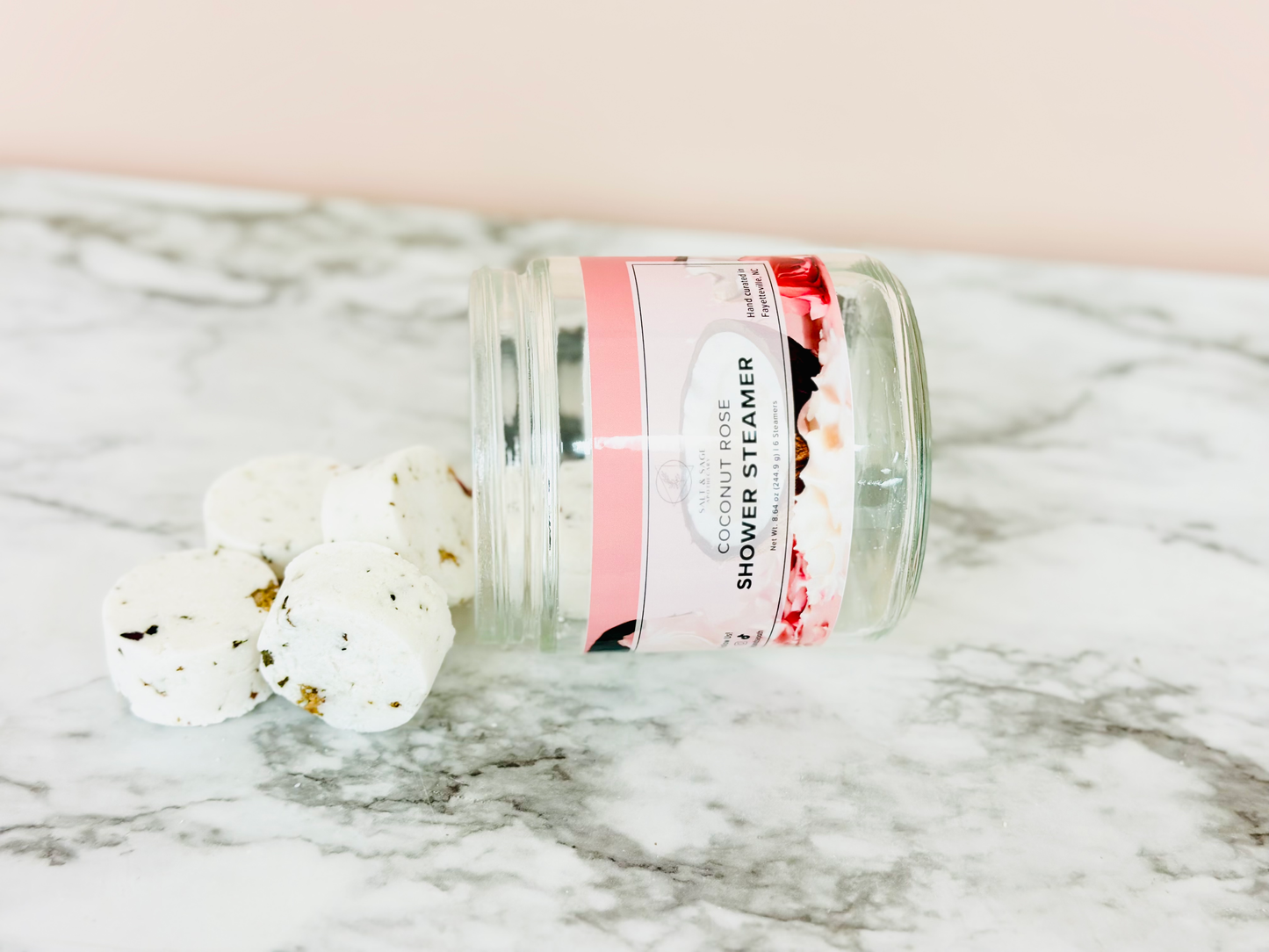 Coconut Rose Shower Steamers- Regular Size