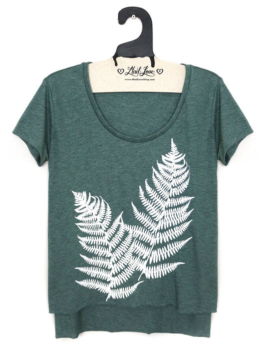 Fern Print Hi-Lo Top