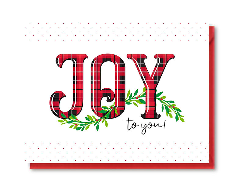 Plaid Joy Holiday Card