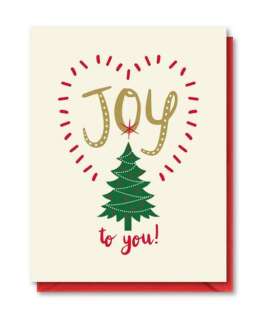 Joy Heart Holiday Greeting Card