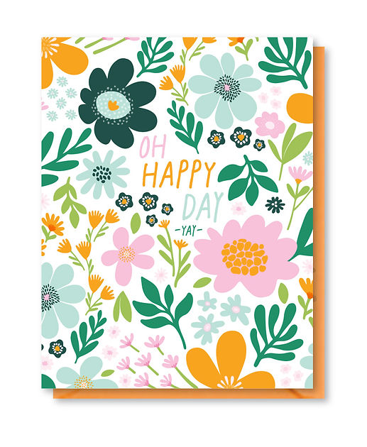 Oh Happy Day Floral Card