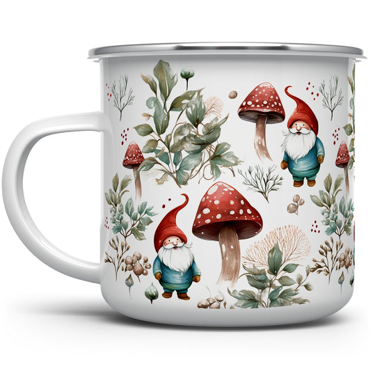 Cottagecore Woodland Mushroom Gnome Camp Mug