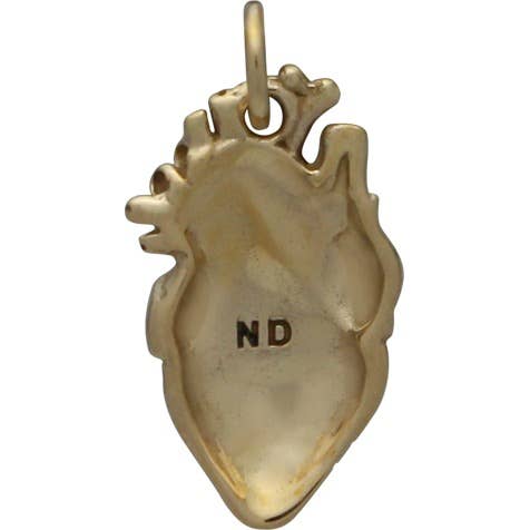 Anatomical Heart Charm 21x10mm