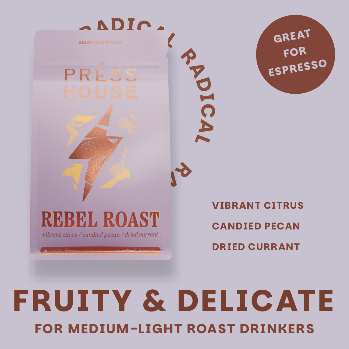Rebel Roast—12oz Medium-Light Roast Blend