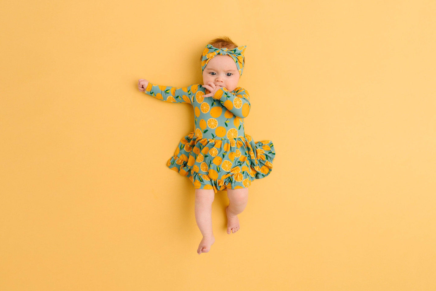 Orange Breeze Bodysuit Bamboo Dress