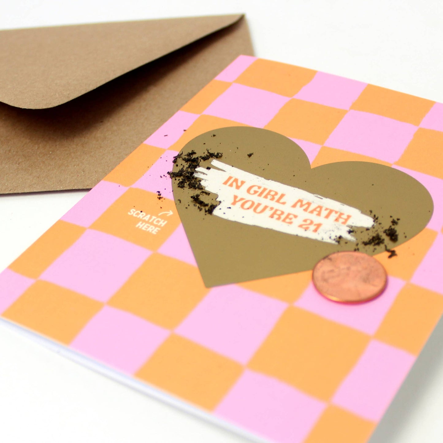 Scratch-off Card -  Girl Math Birthday Card