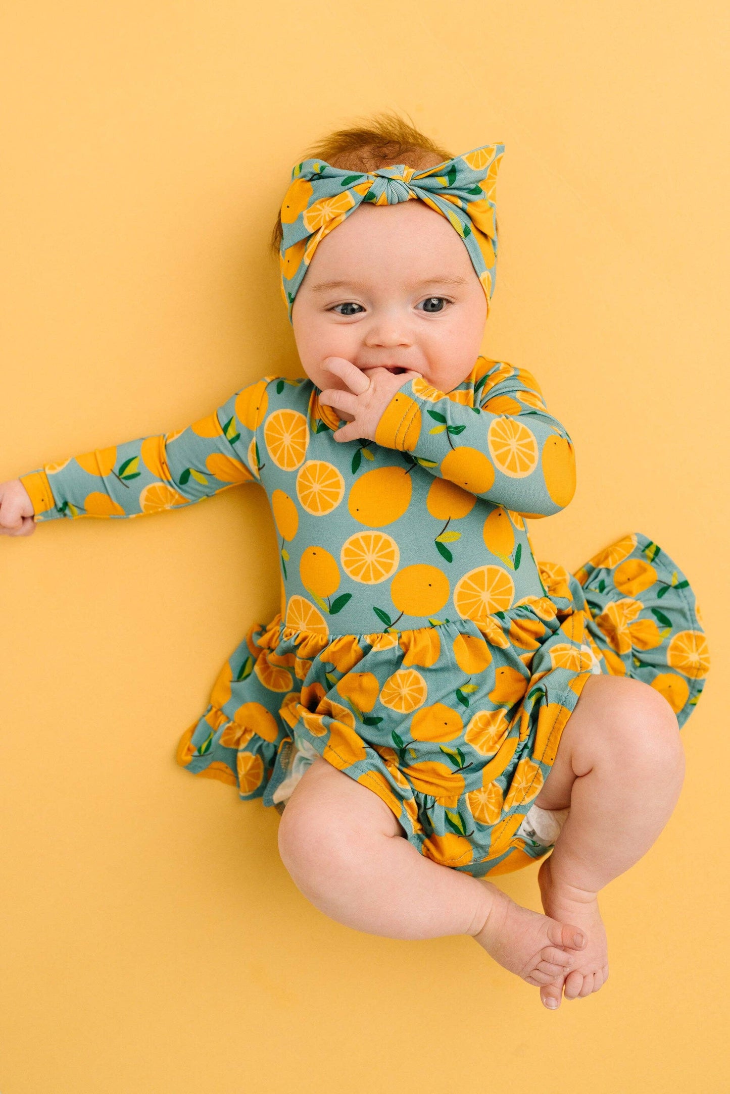 Orange Breeze Bodysuit Bamboo Dress