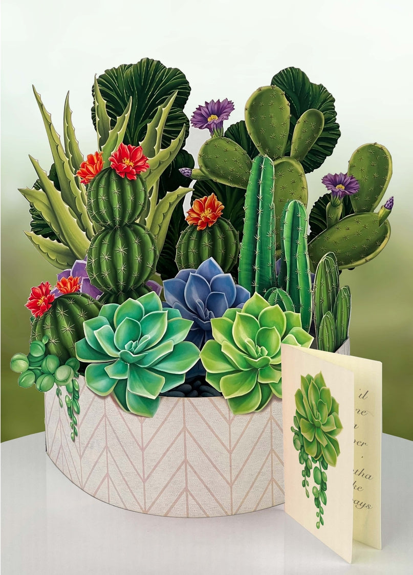 Cactus Garden Pop-Up Greeting Card