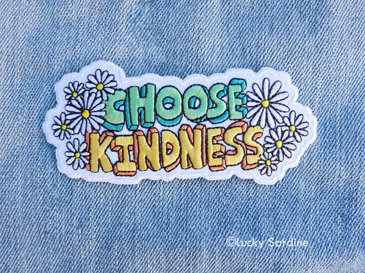 Choose Kindness Embroidered Iron-on Patch