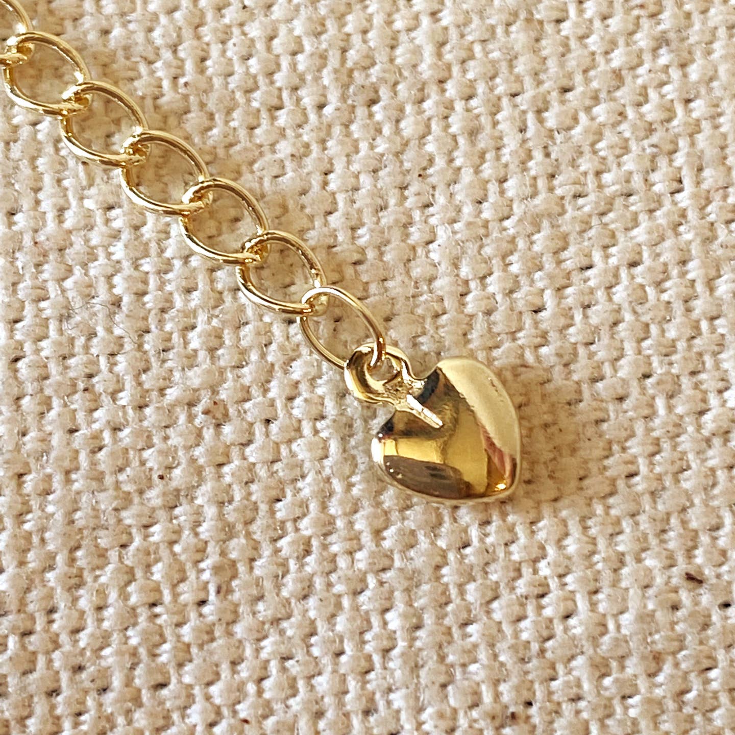 18k Gold Filled Necklace Extender - Heart