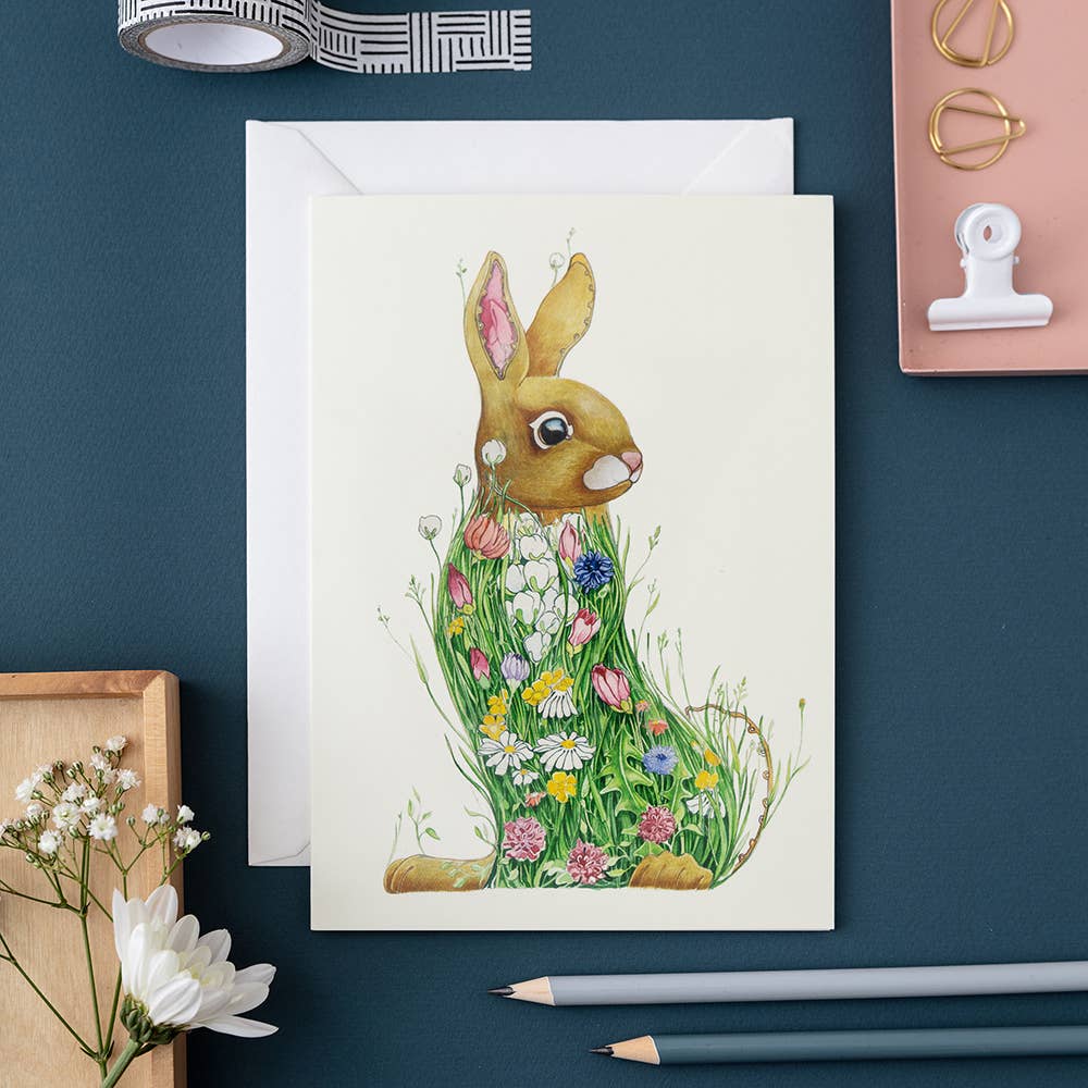 Bunny in A Meadow Card