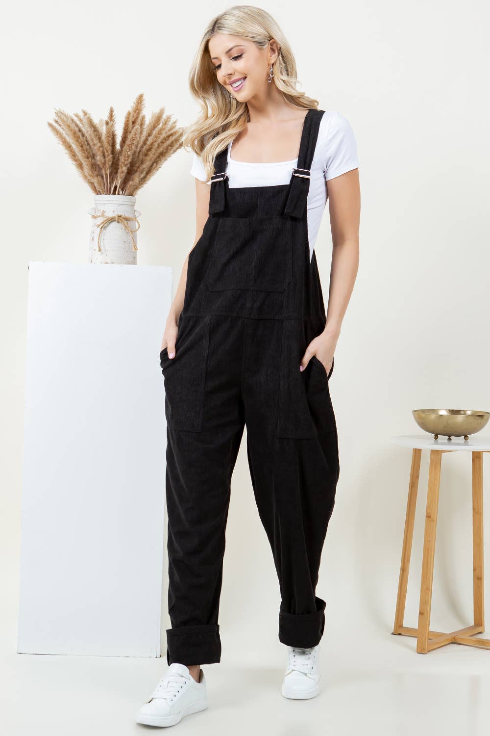 Black Corduroy Overall