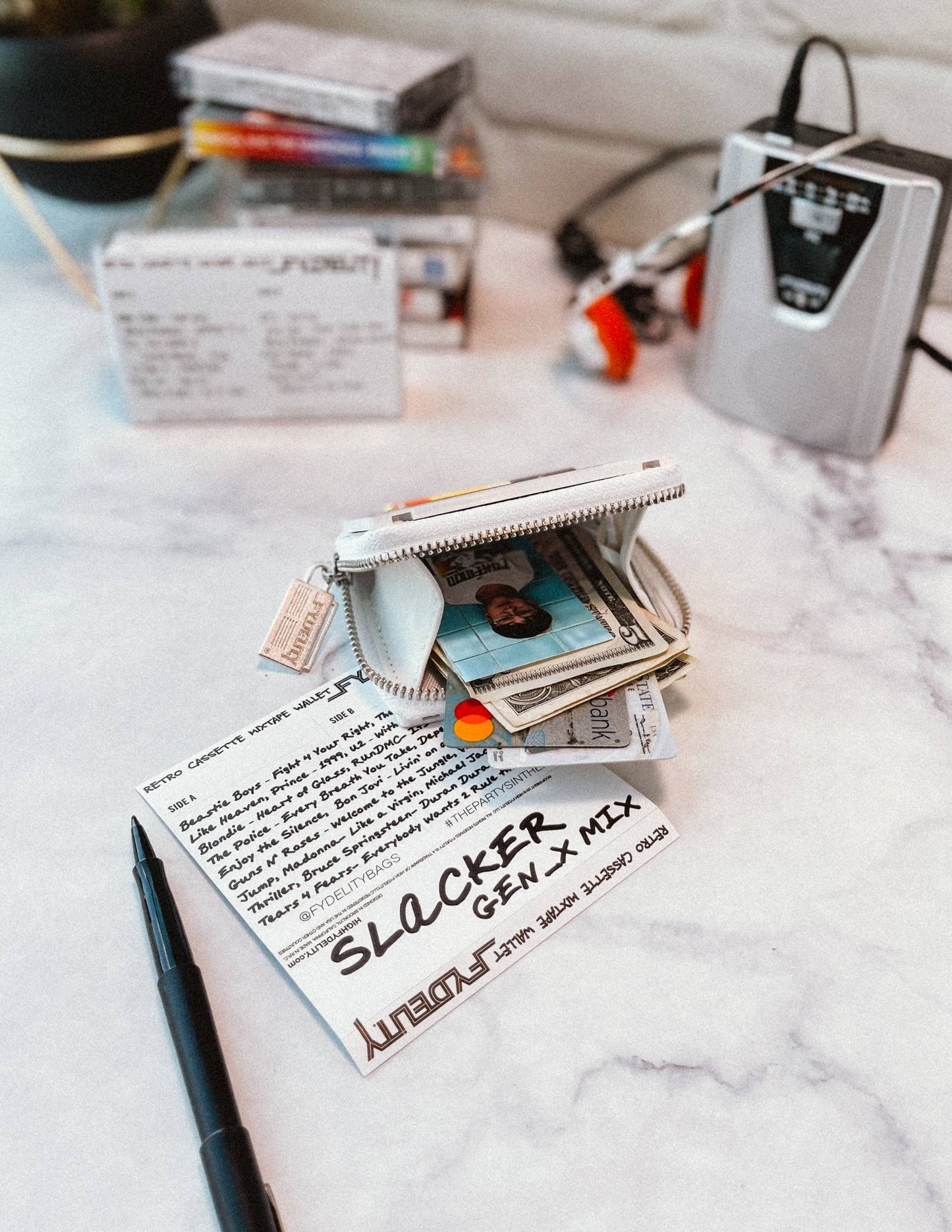 Groovy 80's Retro Cassette Tape Wallet
