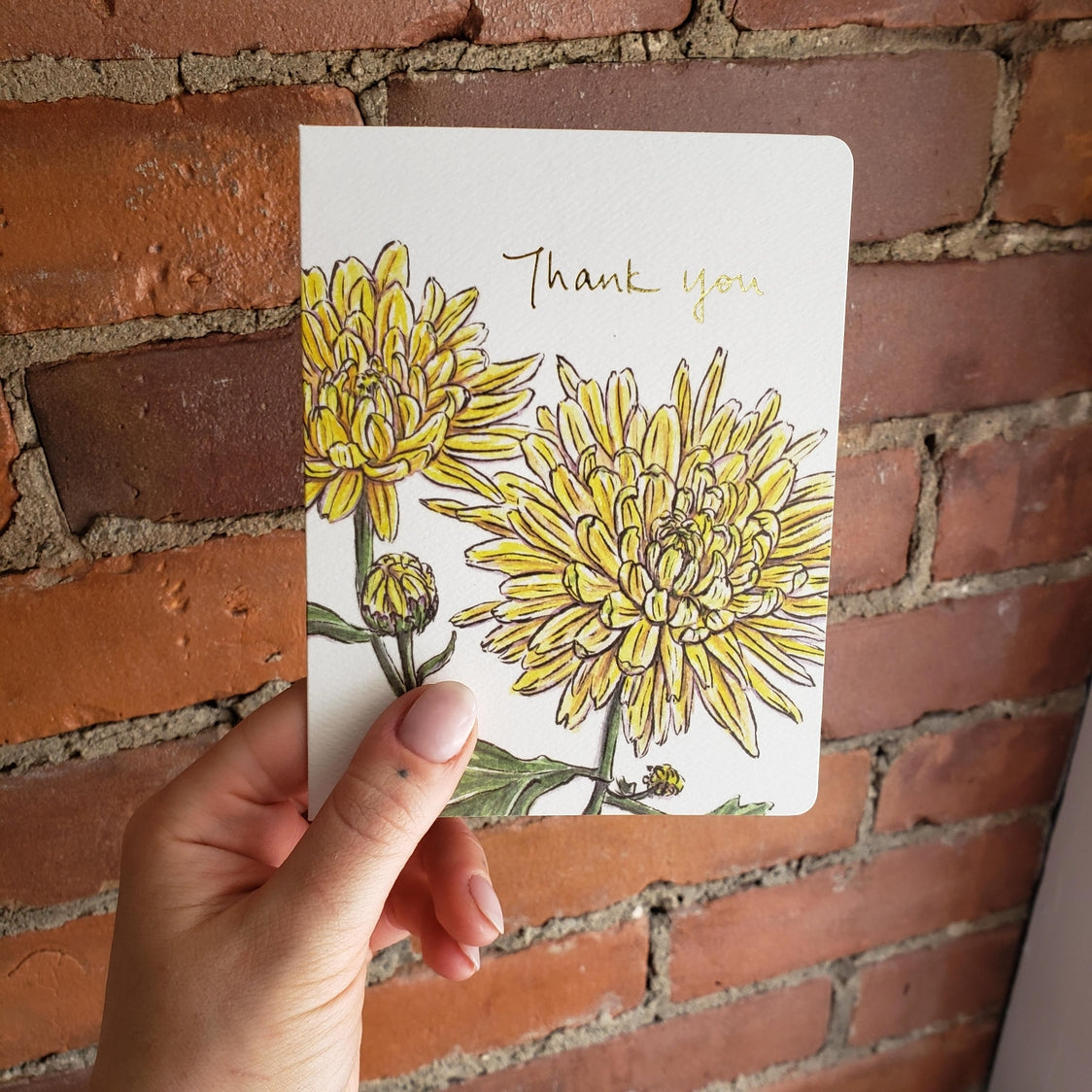 Chrysanthemum Thank You Card