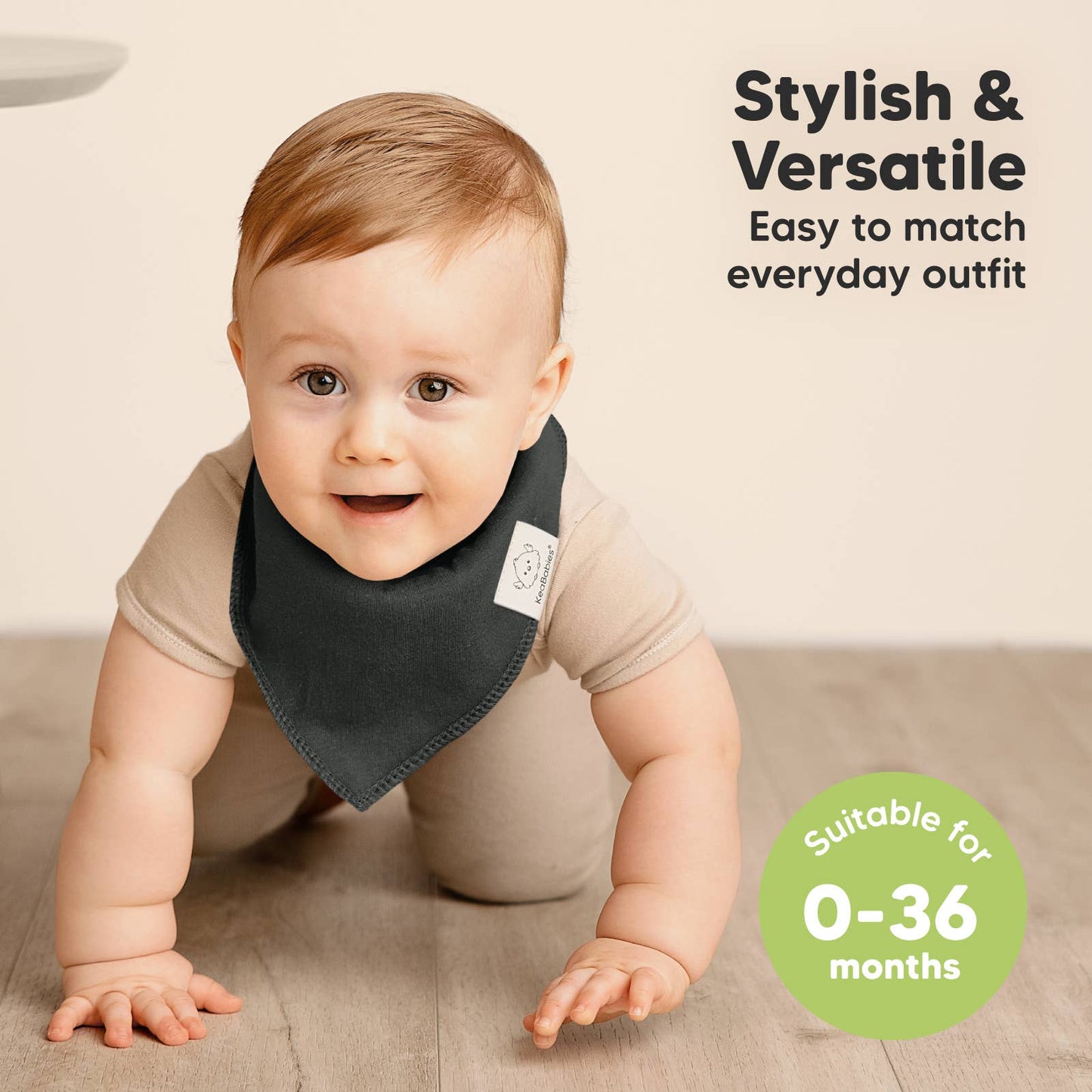 8-pack Baby Bandana Bibs for Boys and Girls