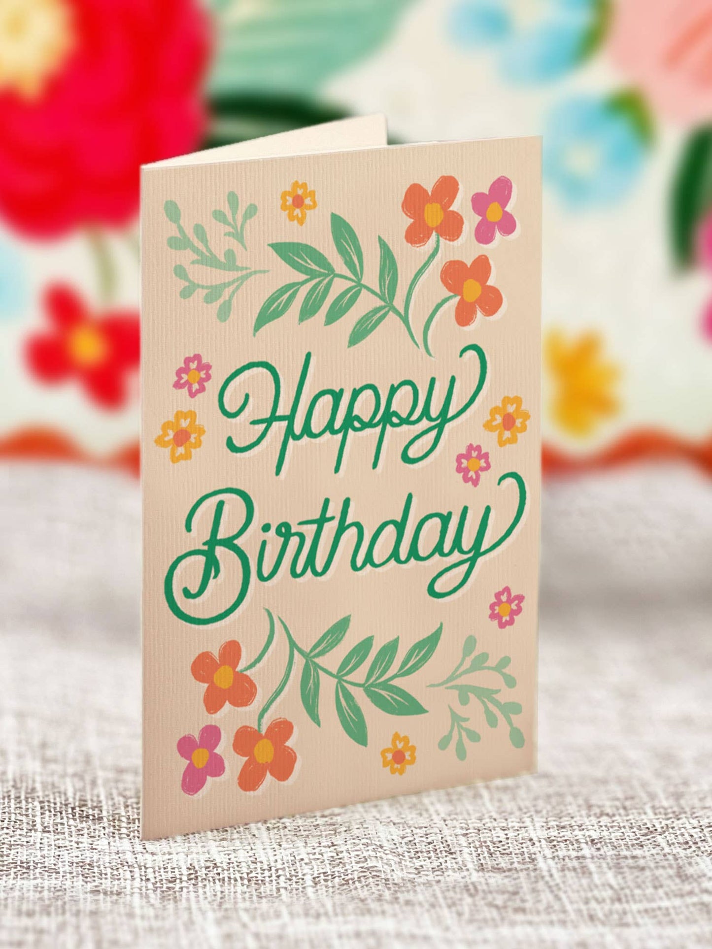 Mini Blooming Birthday Cake Pop-up Greeting Card