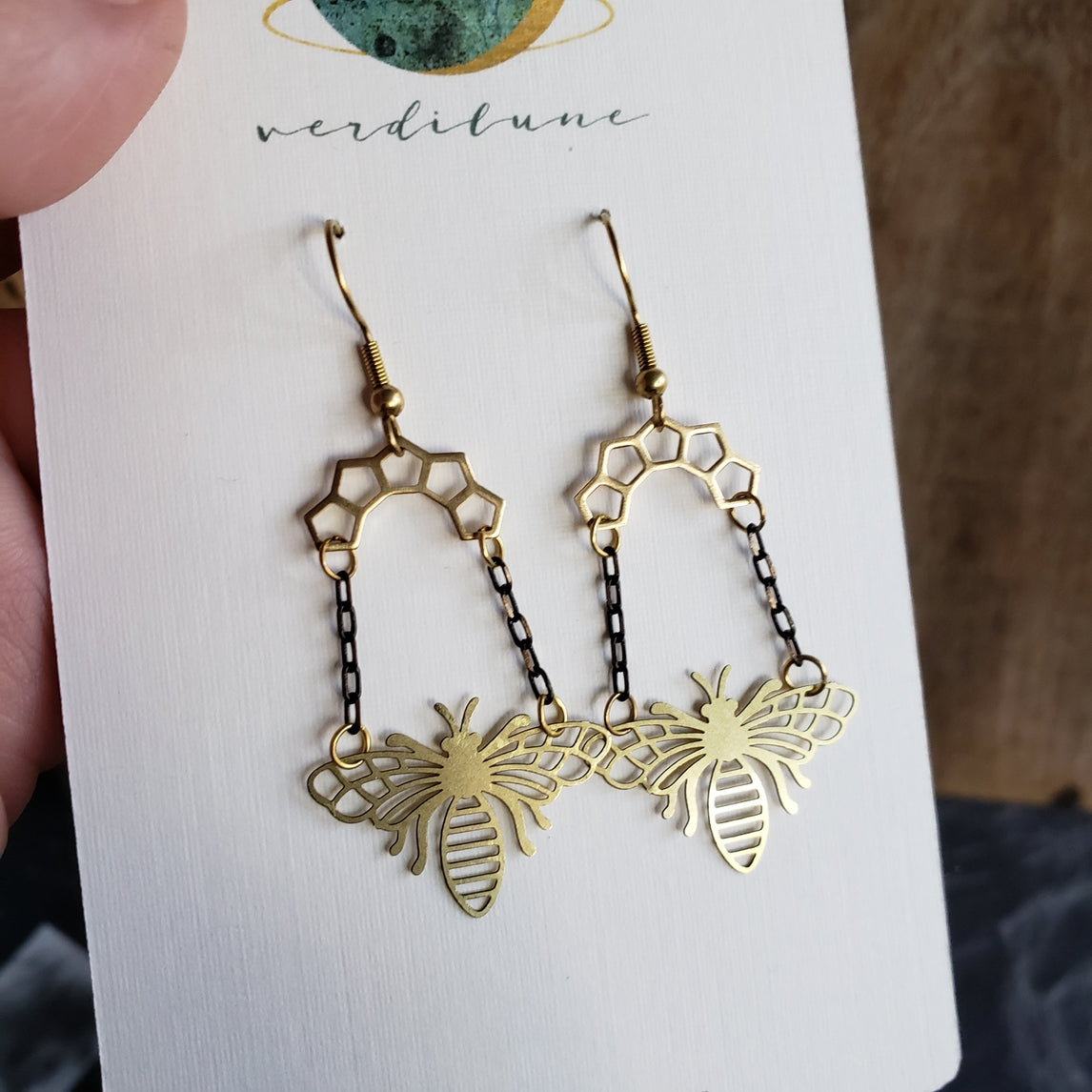 Queen Bee - Mixed Metal Earrings