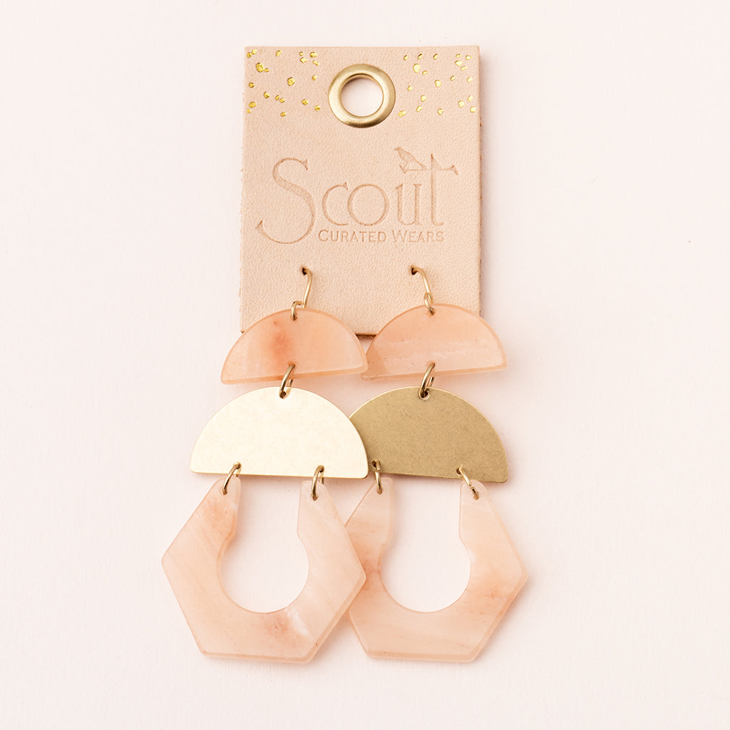 Stone Cutout Earrings