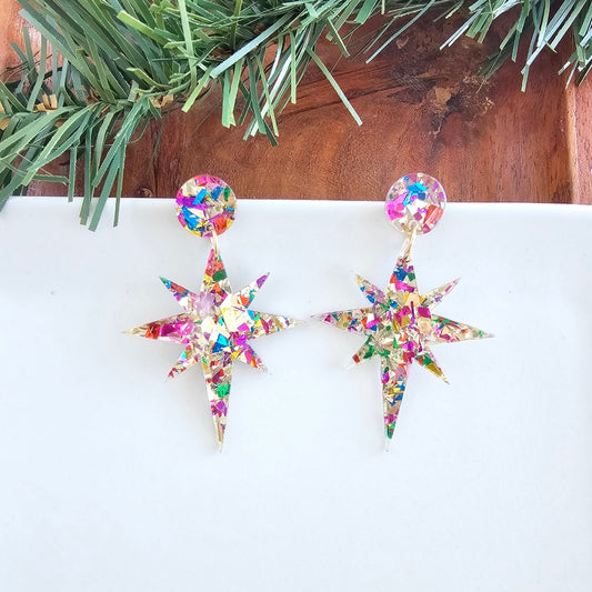 Star Of Bethlehem Dangle Earrings