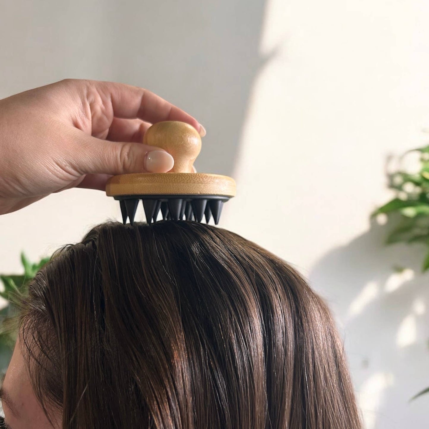 Bamboo and Silicone Scalp and Body Massager | Bestseller