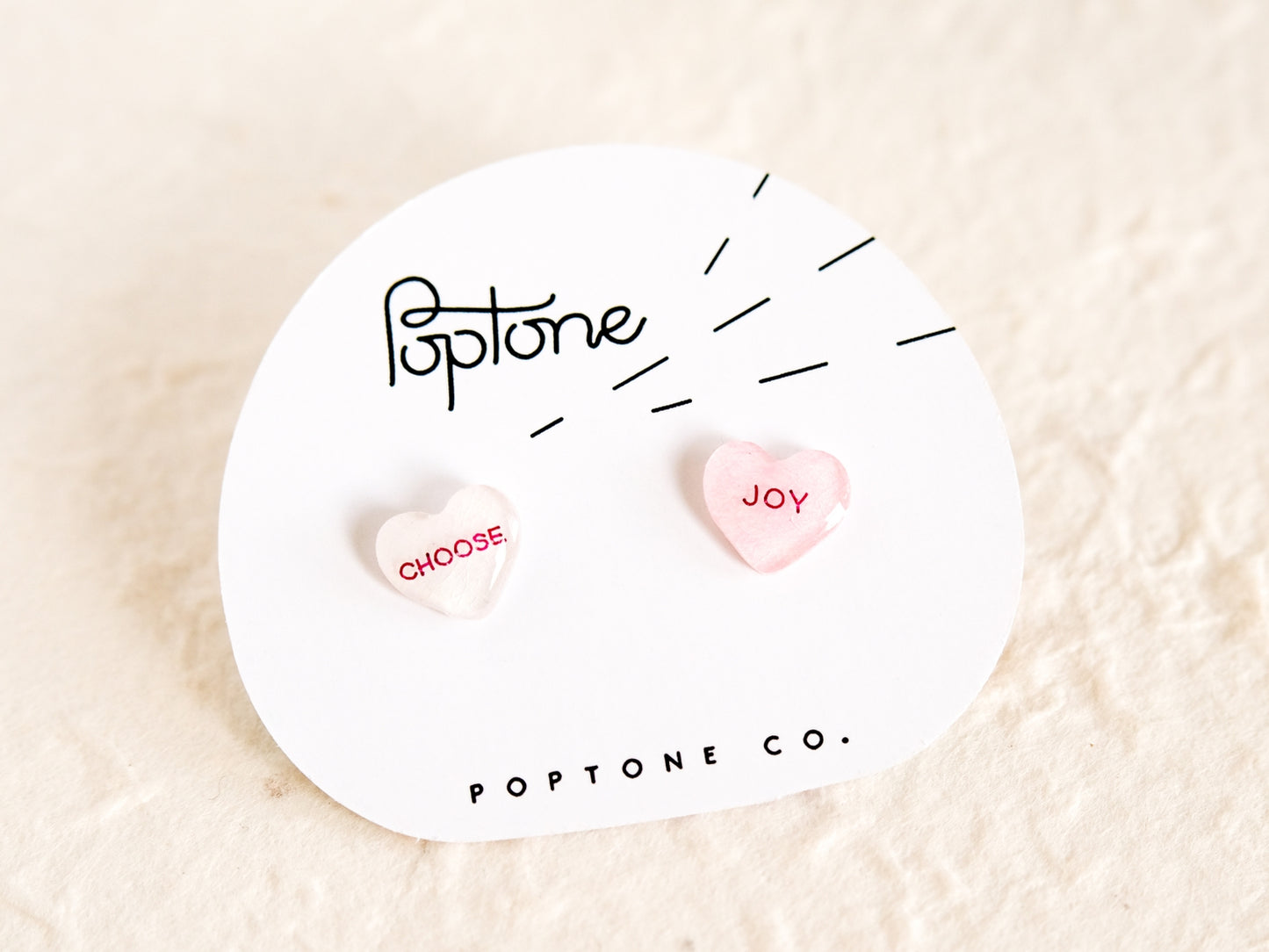 Valentine Candy Heart Earrings - Choose Joy