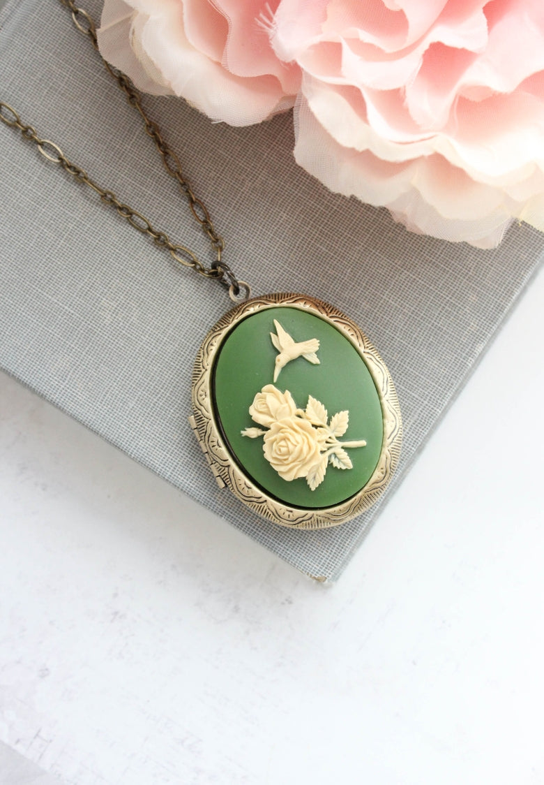 Hummingbird Locket Necklace