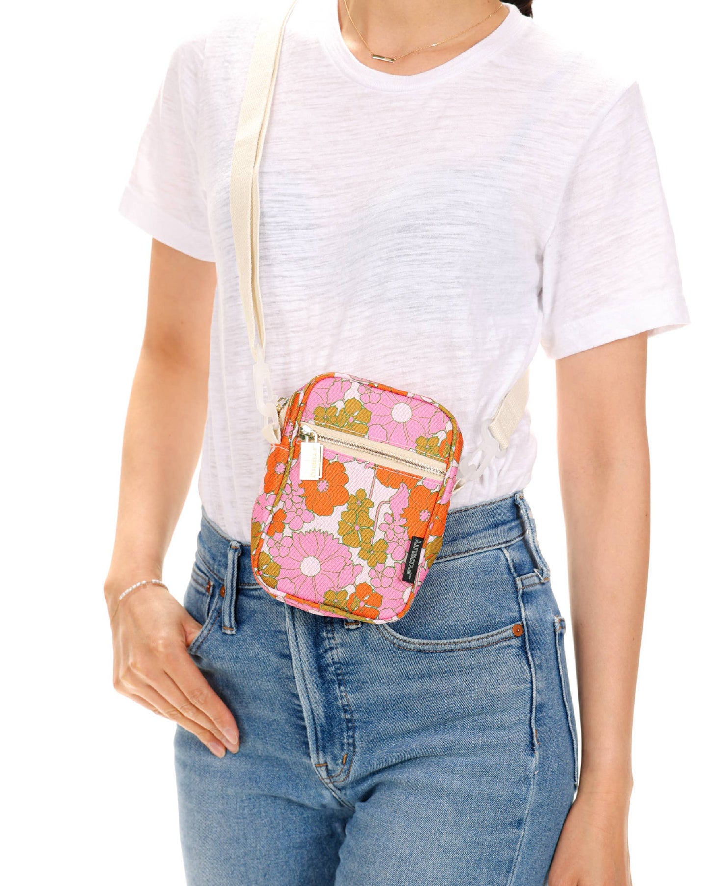 Floral Red Pink Mini Brick Bag