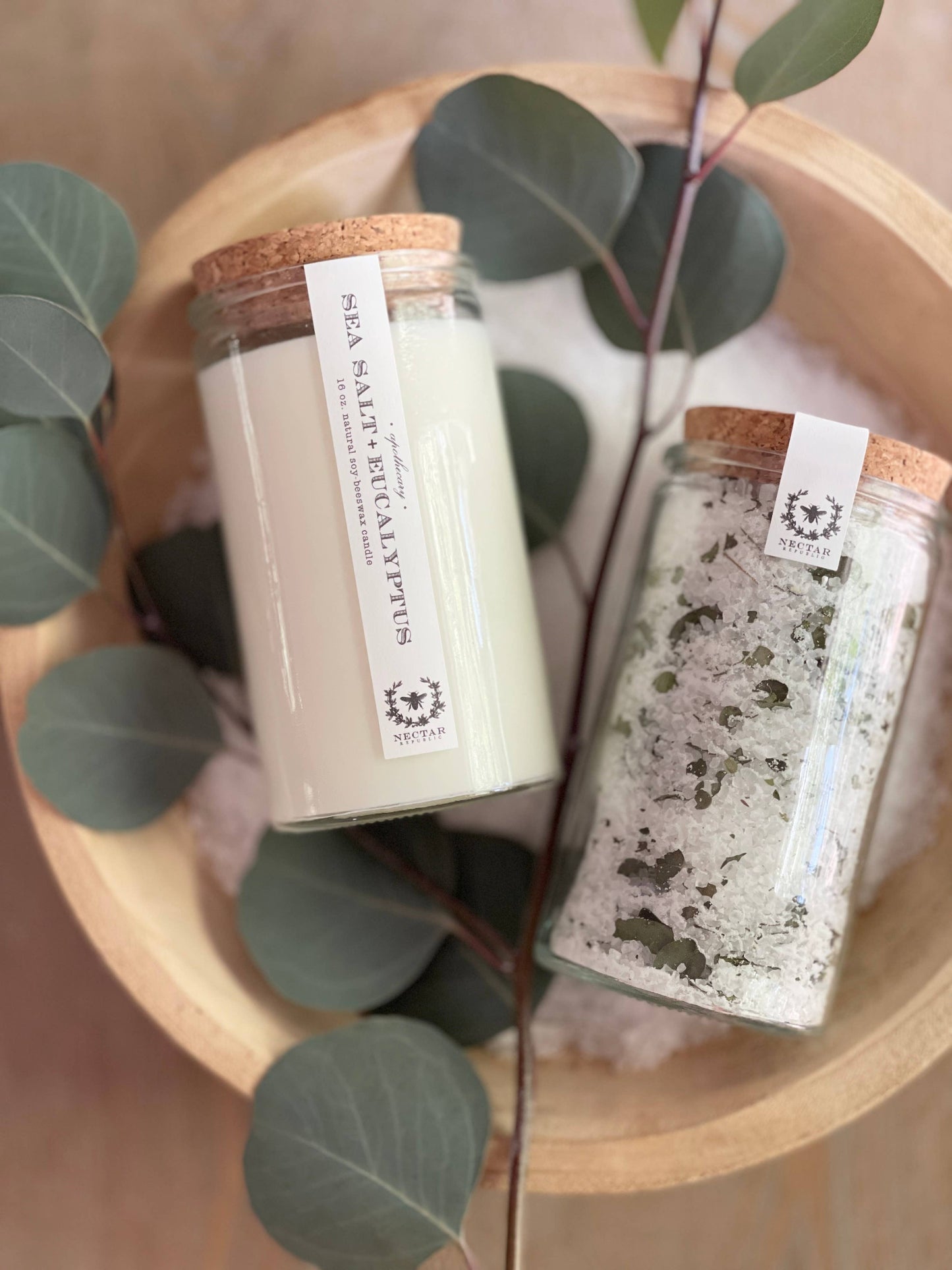 Sea Salt + Eucalyptus Apothecary Candle