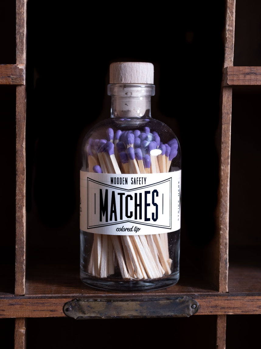 Purple Vintage Apothecary Matches