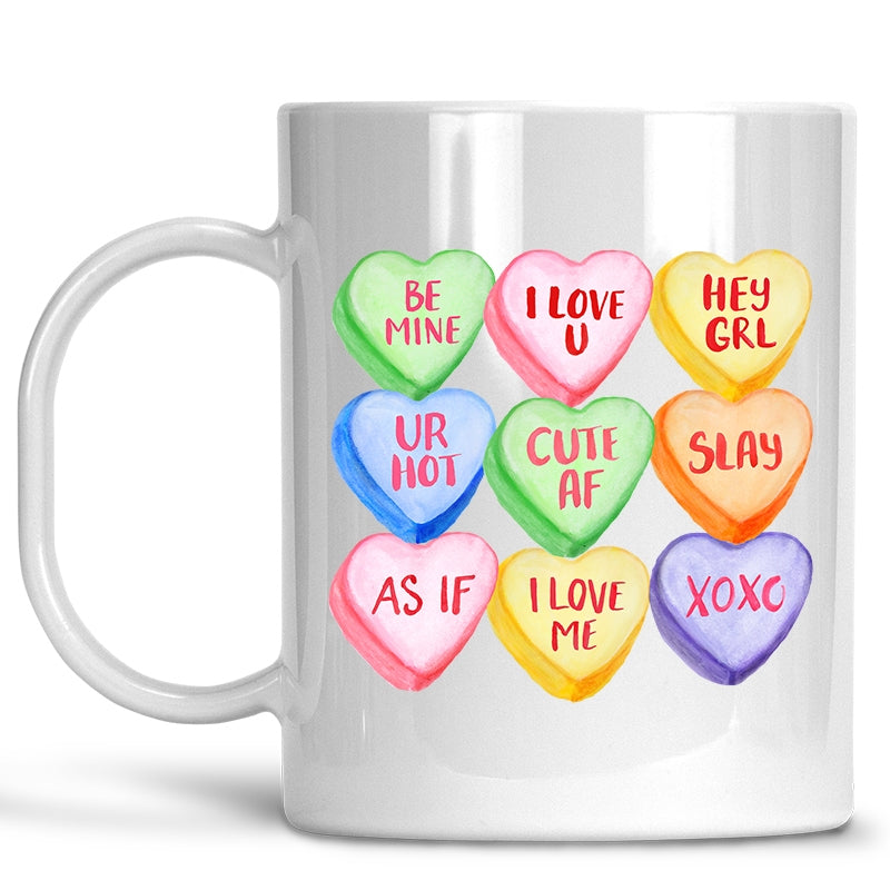 Candy Hearts Valentine Mug