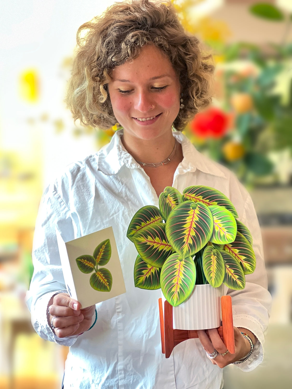 Prayer Plant Pop-Up Greeting Card