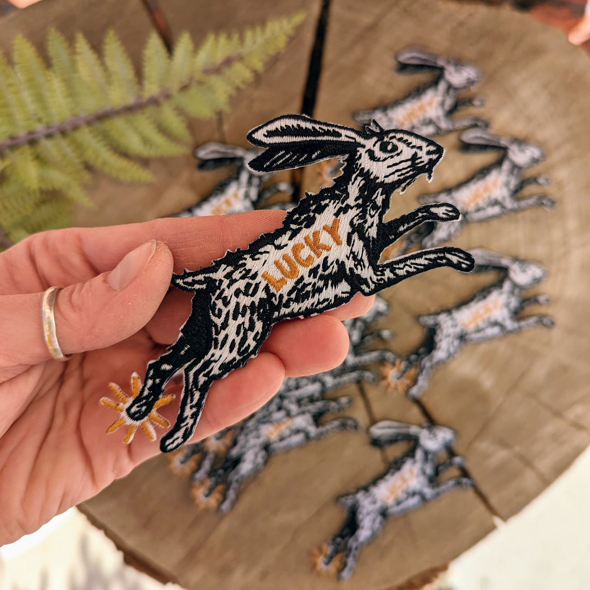 Lucky Rabbit's Foot Iron-on Patch