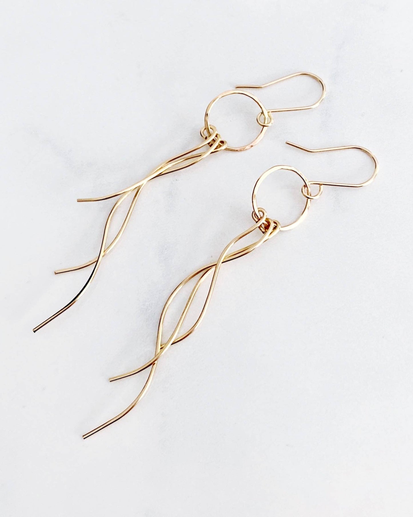 Circle And Wave Earrings