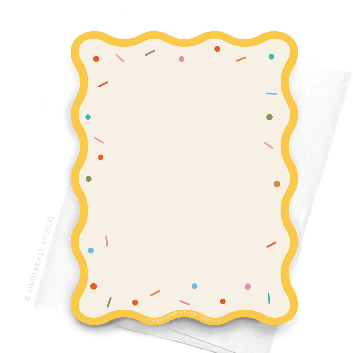 Wavy Die Cut Sprinkles and Wrinkles Notecard