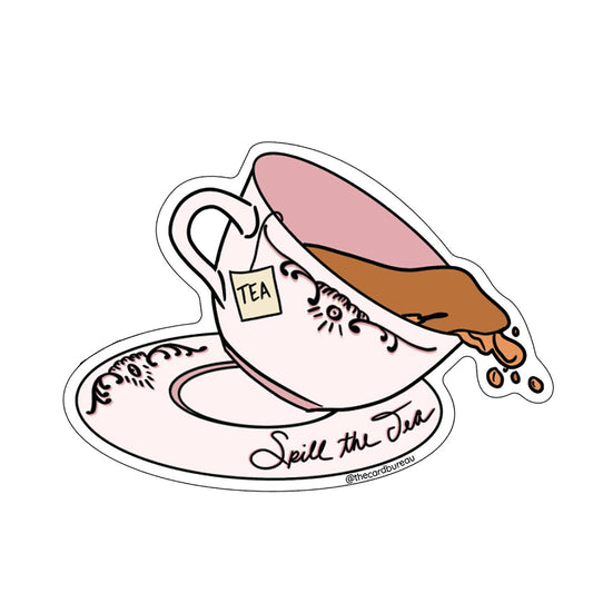 Spill the Tea Funny Sticker