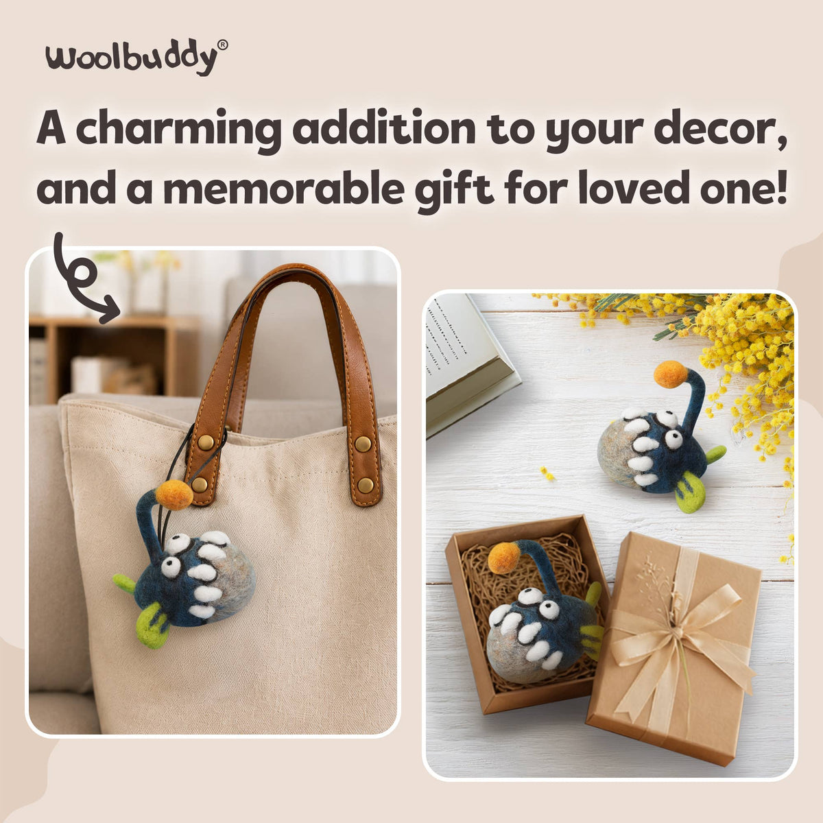 Anglerfish Needle Felting Kit – DIY Wool Craft Gift