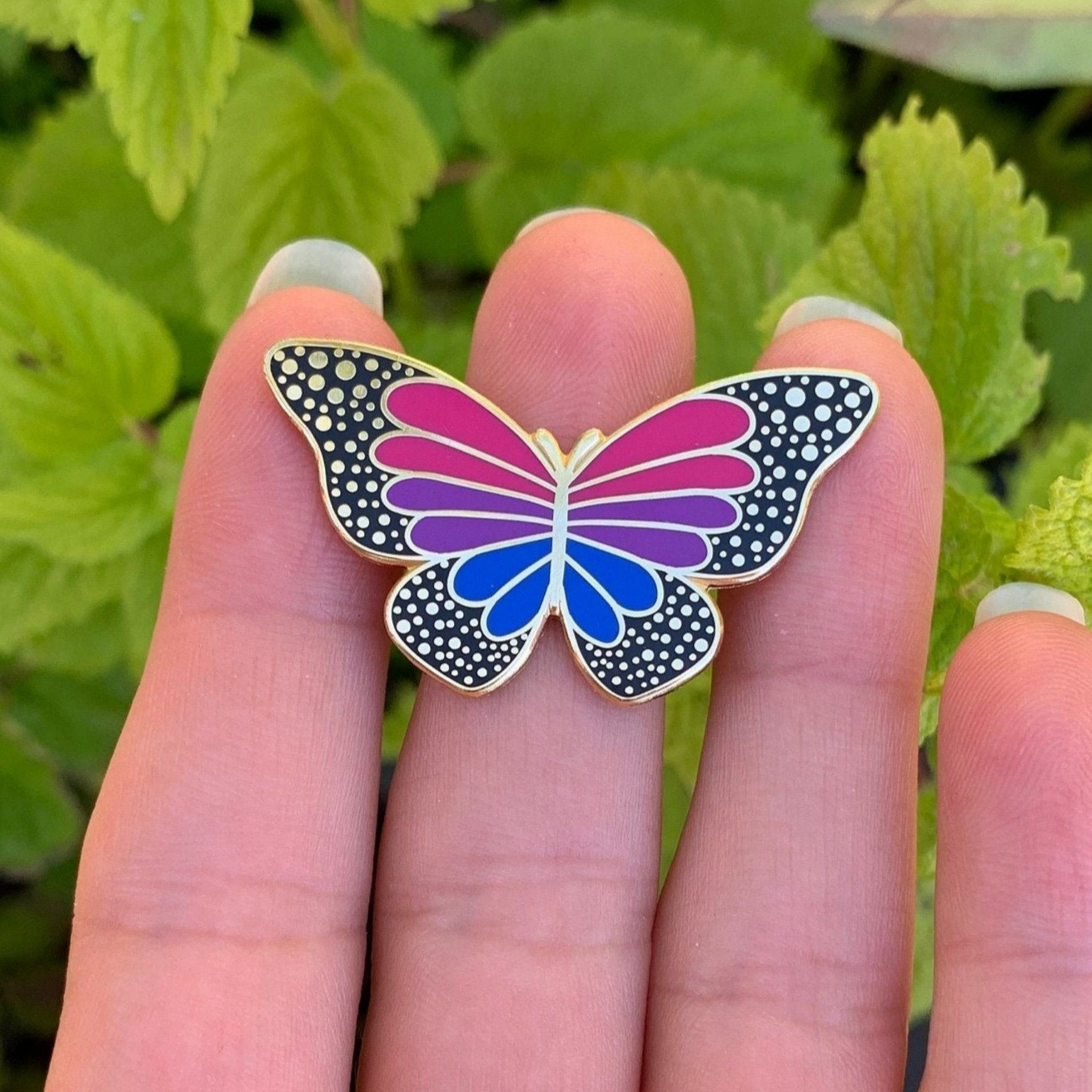 Bisexual Pride Butterfly Enamel Pin