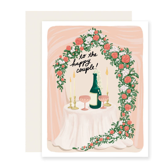 To The Happy Couple Champagne Wedding Card