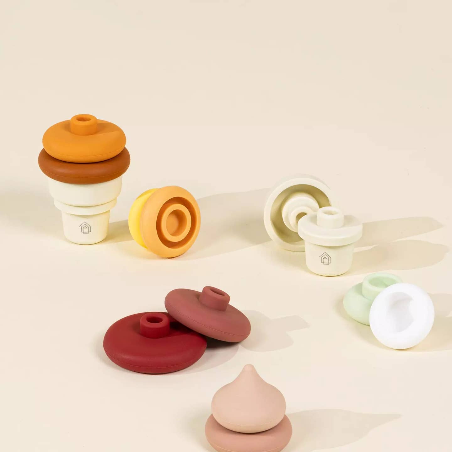 3 Sets of Silicone Stackable Ice Cream Cones (18 Pcs)