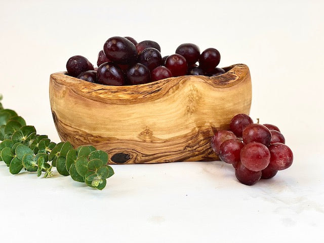 Rustic Olive Wood Snack Dish Small