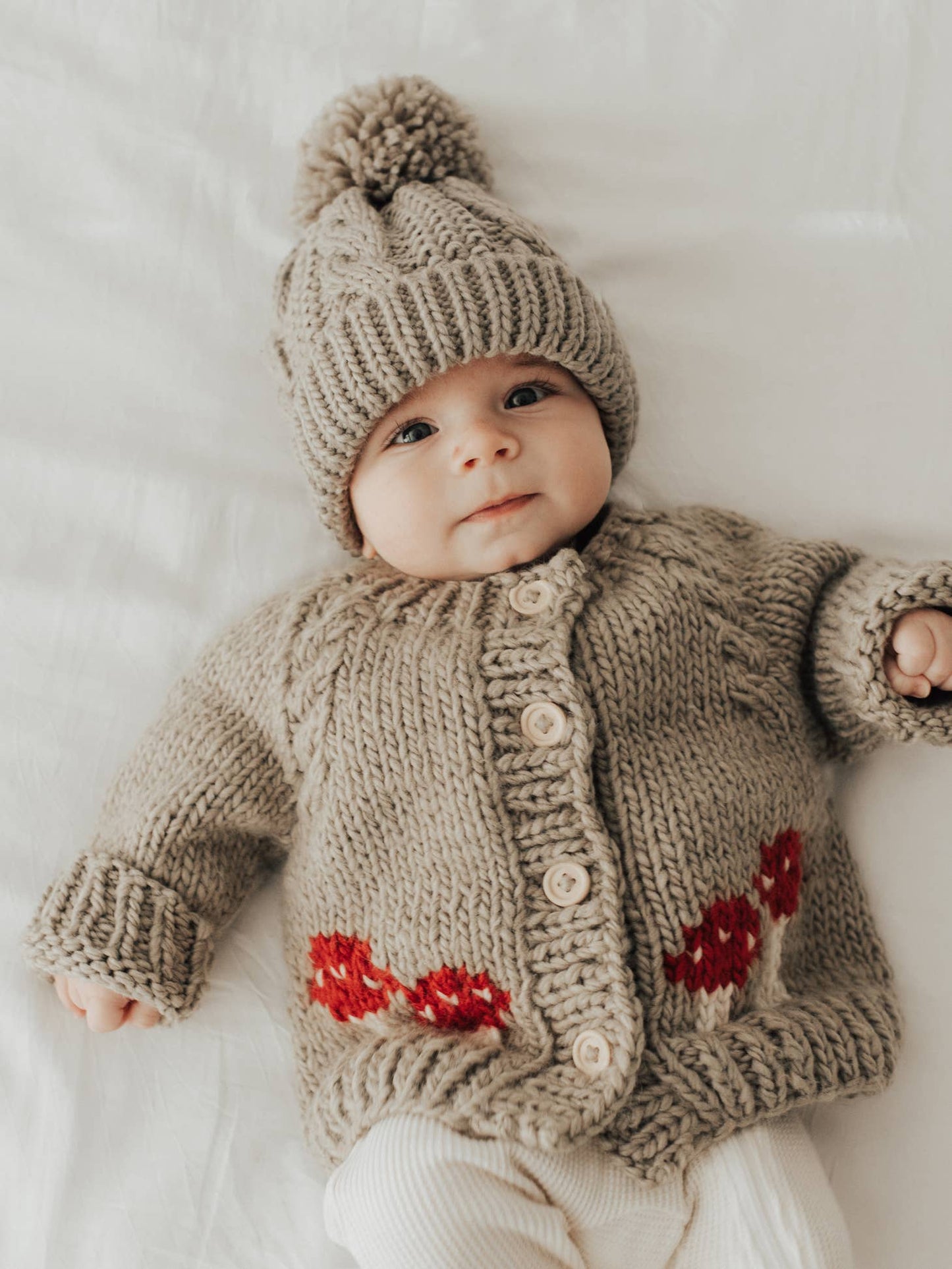 Mushroom Cardigan Sweater