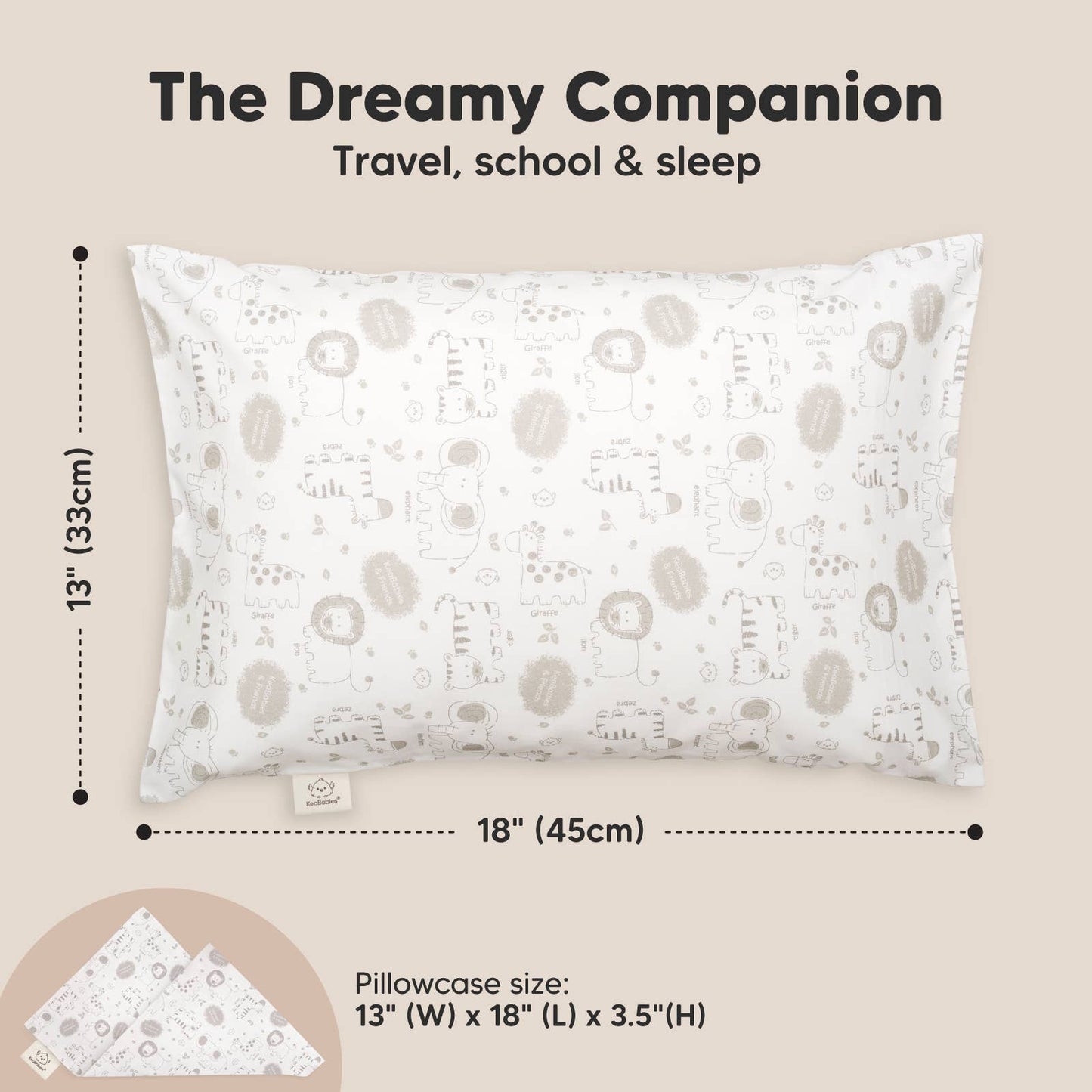 13X18 Toddler Pillow With Pillowcase