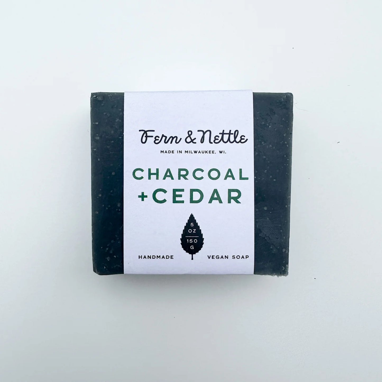 Fern & Nettle Charcoal + Cedar soap